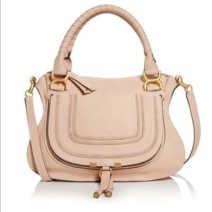 Chloe blush medium marcie leather tote